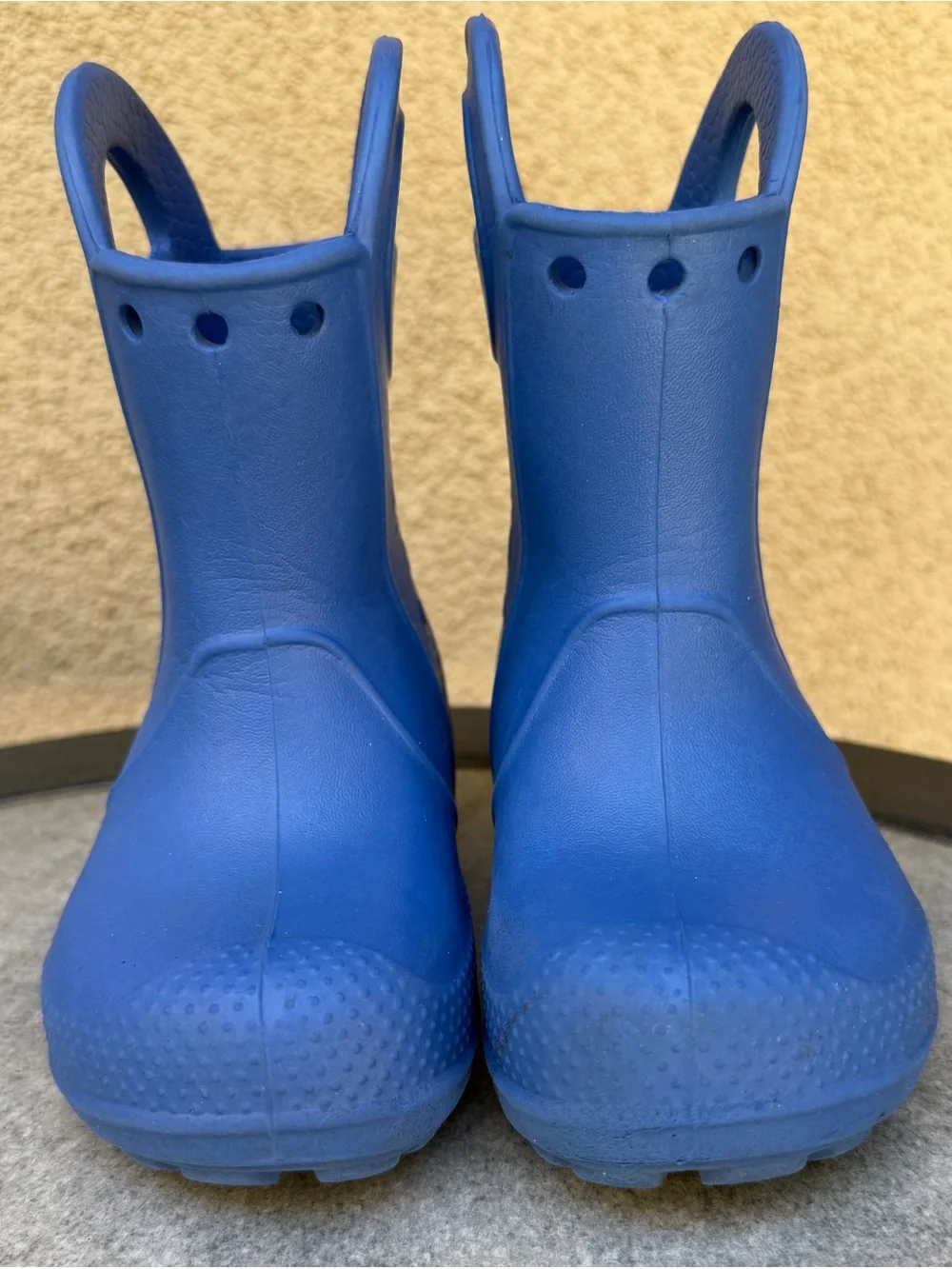 Crocs Kids TODDLERS Unisex Blue Handle It Rain Boots C6 Pull On Rubber Handles